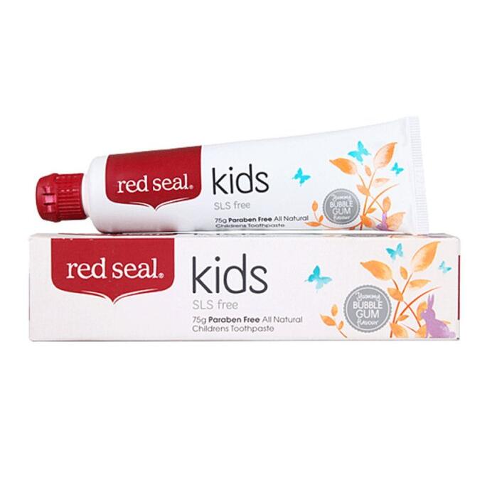 "Red Seal Kids" persikų ir bananų skonio dantų pasta vaikams (0 - 12 m.), 75 g