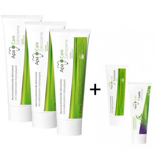 ApaCare Remineralising Toothpaste Remineralizuojančių dantų pastų rinkinys, 3 vnt.