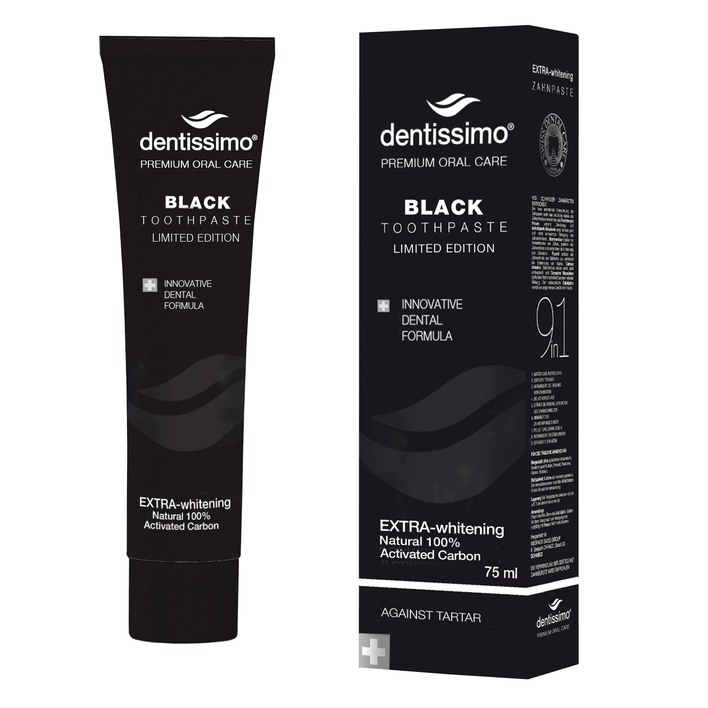 Dentissimo Black Extra Whitening balinamoji dantų pasta