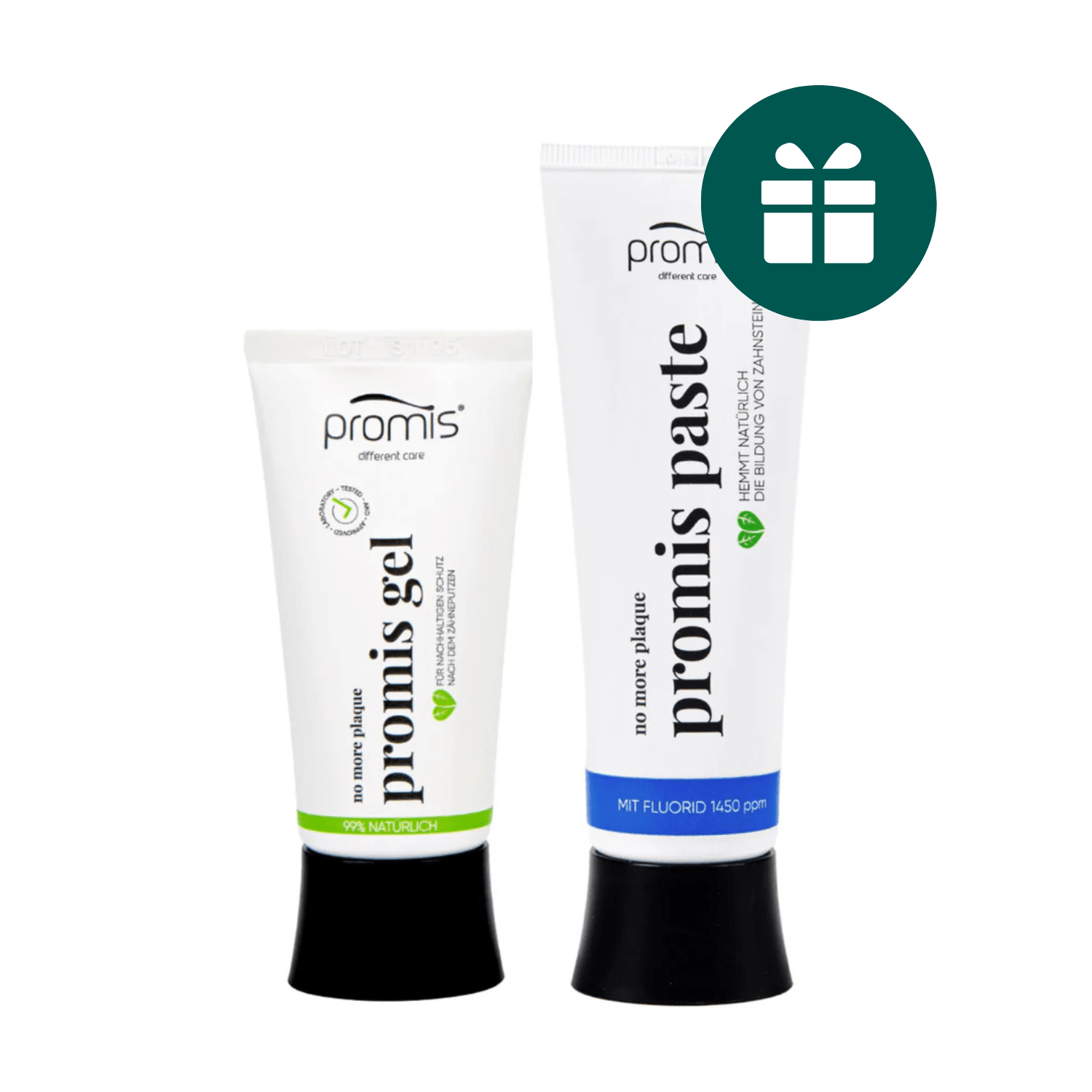 "Promis Gel“ natūralus dantų gelis apsaugantis nuo apnašų susidarymo, 60 ml + DOVANA "Promis Paste" dantų pasta, 75 ml
