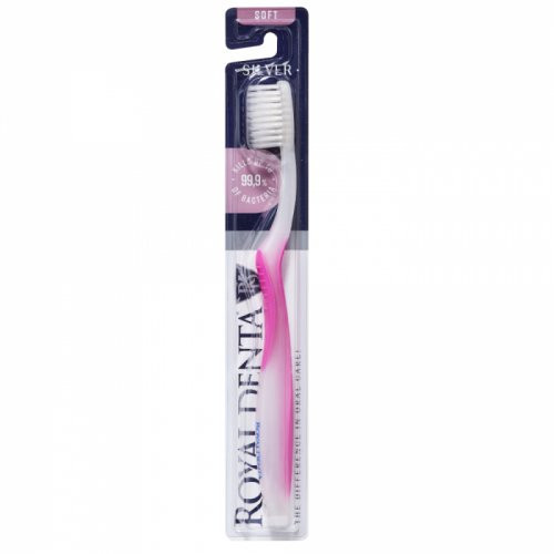 Royal Denta Silver Soft Toothbrush Dantų šepetėlis minkštas, Pink