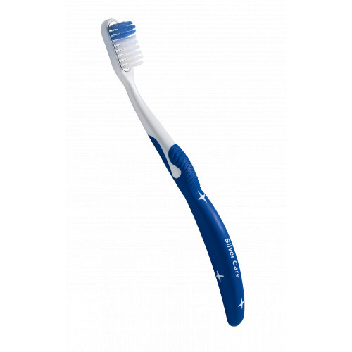 Norwex Toothbrush Soft Dantų šepetėlis su sidabrine galvute, minkštas, Dark Blue