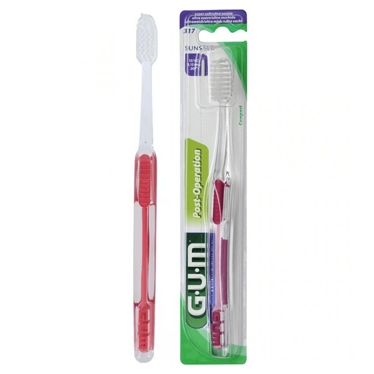 "Gum Post-Operation" labai minkštas dantų šepetėlis skirtas po chirurginių operacijų, 1 vnt.