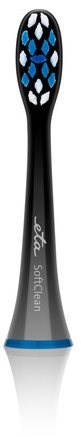 Dantų šepetėlio antgalis ETA SoftClean ETA070790600 Heads, For adults, Number of brush heads included 2, Black