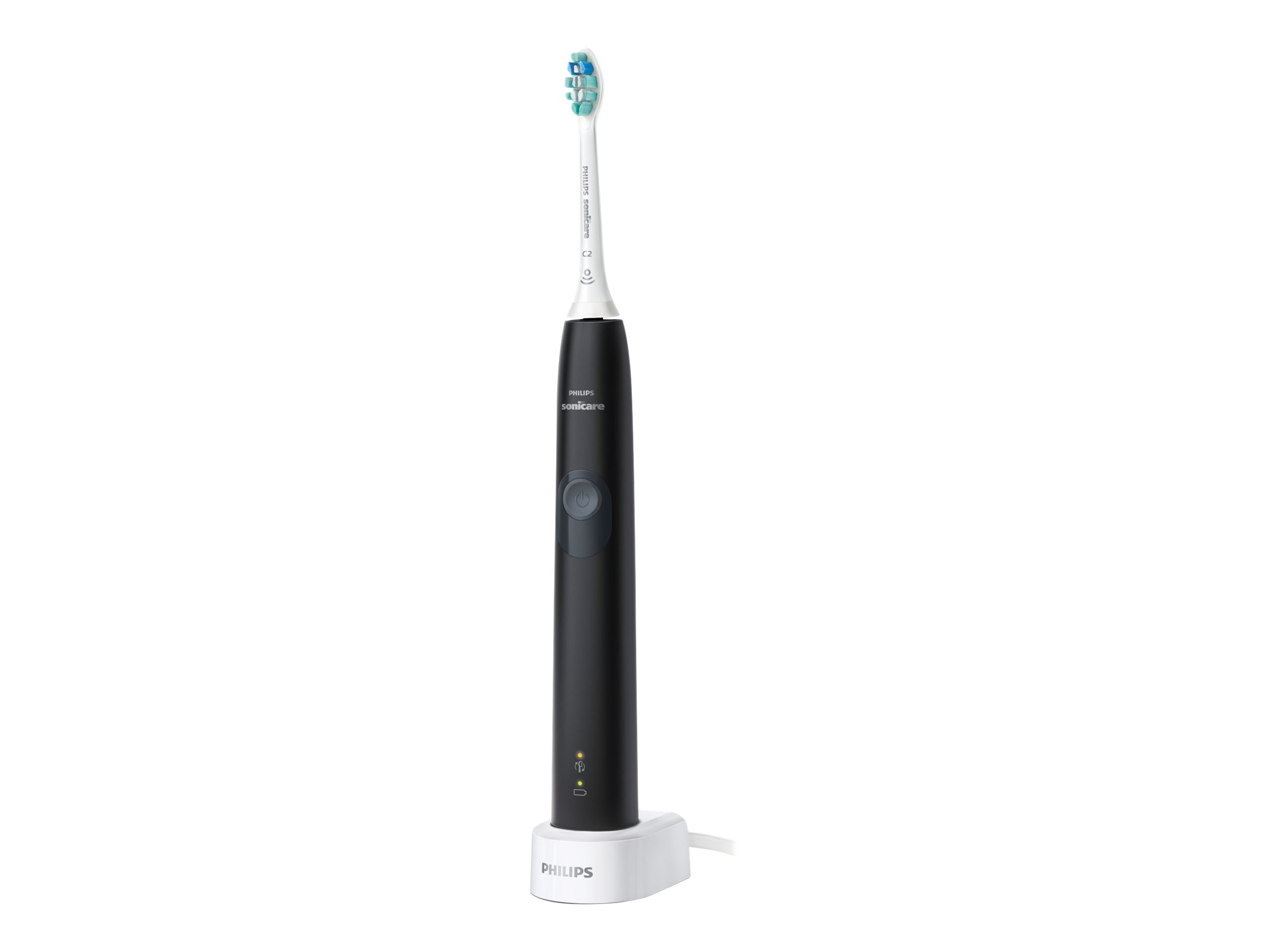 Elektrinis dantų šepetėlis Philips HX6800/44 Sonicare ProtectiveClean 4300, įkraunamas, su slėgio jutikliu, suaugusiems, juodas/pilkas