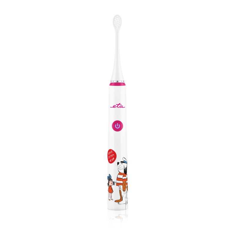 Dantų šepetėlis ETA Sonetic Kids Toothbrush ETA070690010 Rechargeable, skirta kids, Number of teeth brushing modes 4, Pink/White