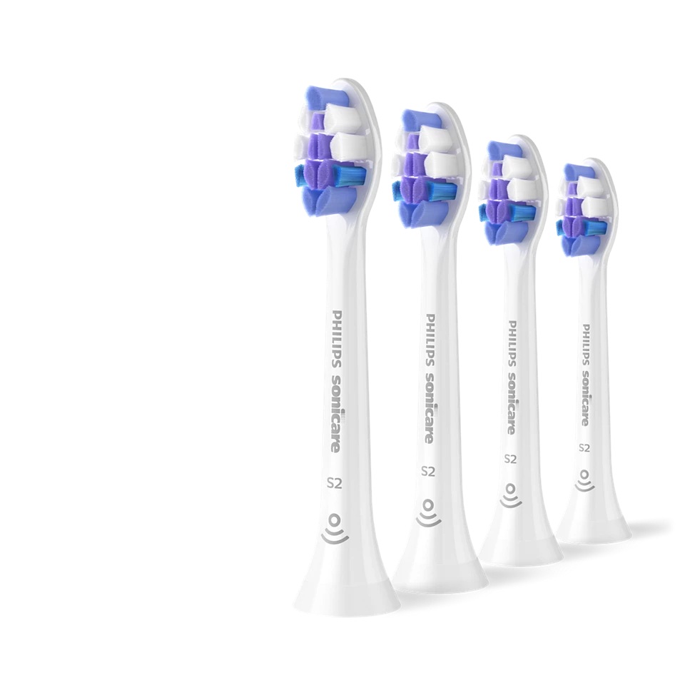 Dantų šepetėlio antgaliai Philips Sonicare Sensitive HX6054/87, suaugusiems, 4 vnt., baltos