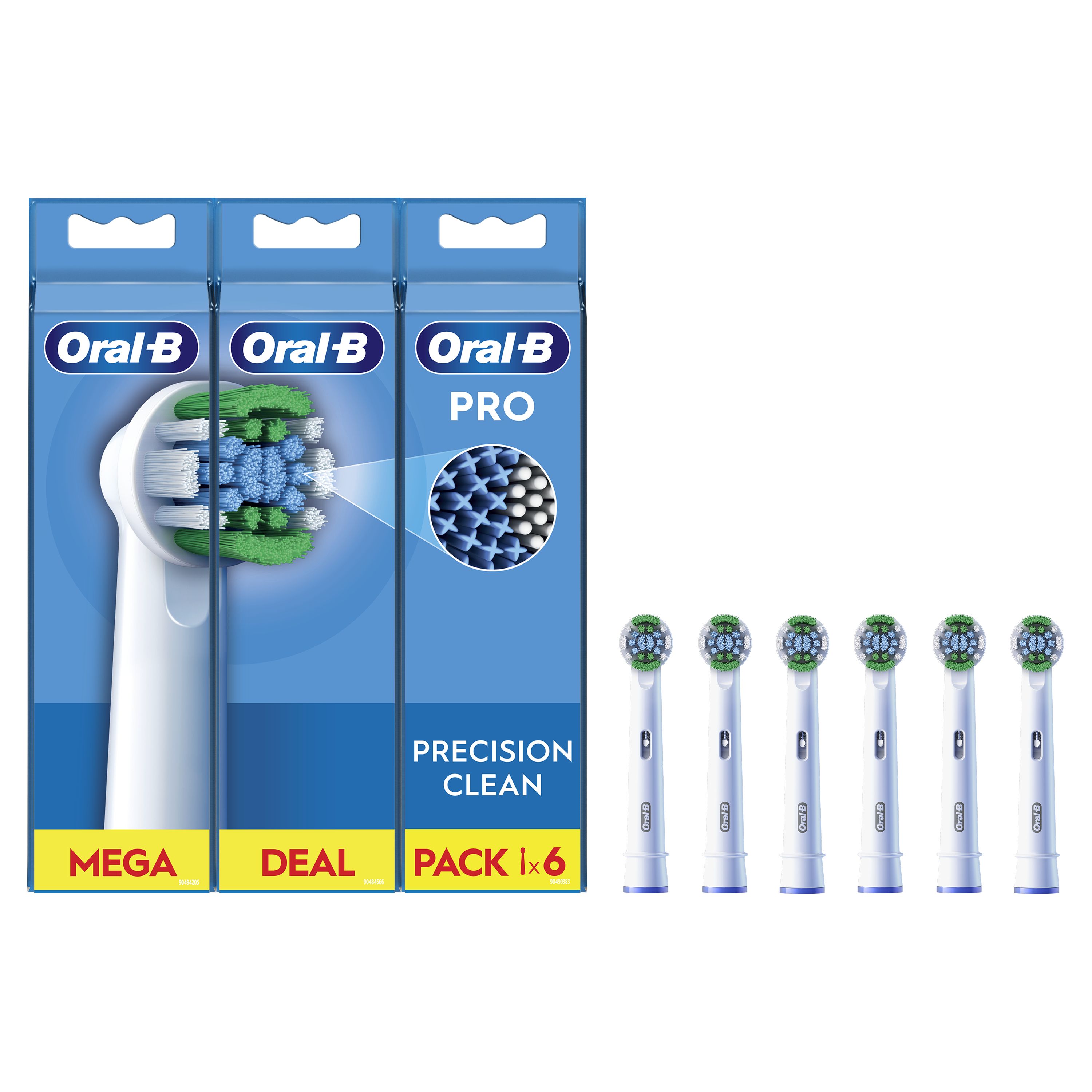 Dantų šepetėlio antgaliai ORAL-B EB 20RX-6 (2+2+2) Precision Clean Pro X-filaments