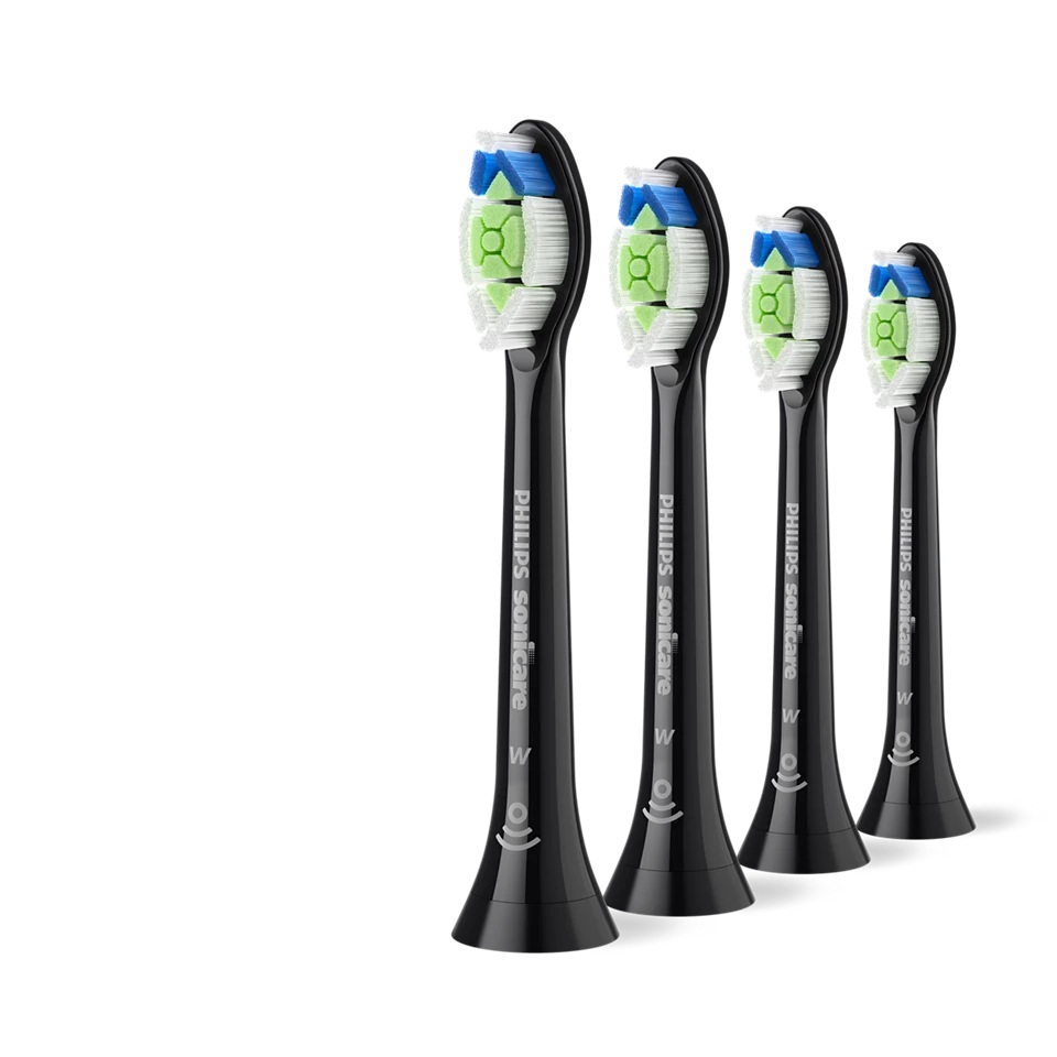 Dantų šepetėlio antgaliai Philips Sonicare Optimal White HX6064/88, suaugusiems, juodos