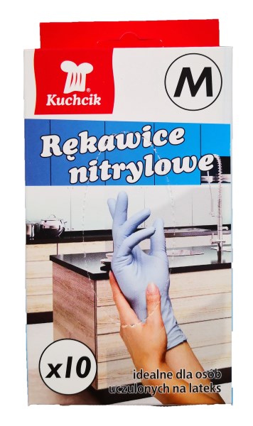 Pirštinės vienkartinės nitrilinės 10 vnt. M Kuchcik