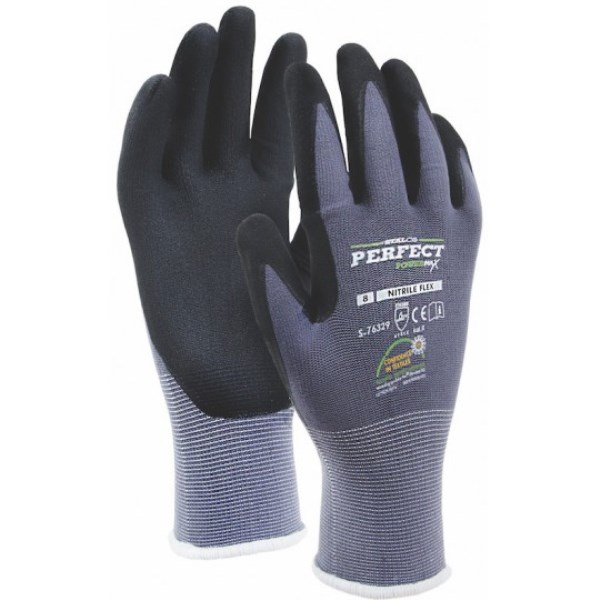 Pirštinės darbo nitrillo Flex 9 dydis Stalco