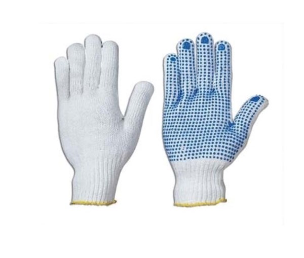Pirštinės megztos vienpusės PVC 10 dydis BD