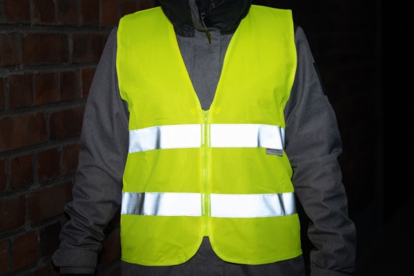Atom Atom Šviesą atspindinti liemenė su užtrauktuku geltona 2XL