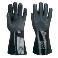 Dvigubu sluoksniu dengtos PVC pirštinės (35 cm) PORTWEST A835