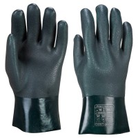 Dvigubu sluoksniu dengtos PVC pirštinės (27 cm) PORTWEST A827