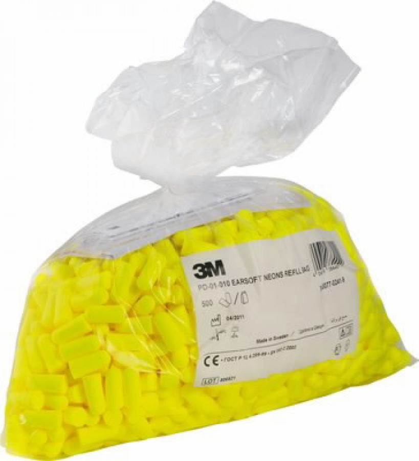 Ausų kištukai E-A-R Soft, geltoni, 500 porų, dėžutėje, 3M