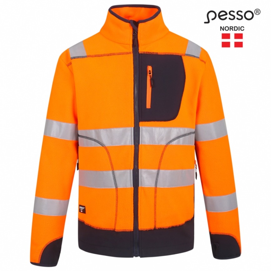 Švelnus ir minkštas Fleece audinio džemperis Pesso FL 02, oranžinis