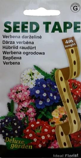 Darželinių verbenų IDEAL FLORIST sėklos juostoje, 4 m