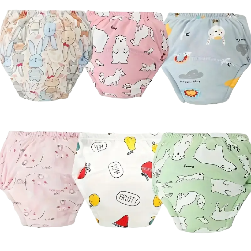 PupiStop mokomosios kelnaitės - atprastukės | 6 vnt rinkinys