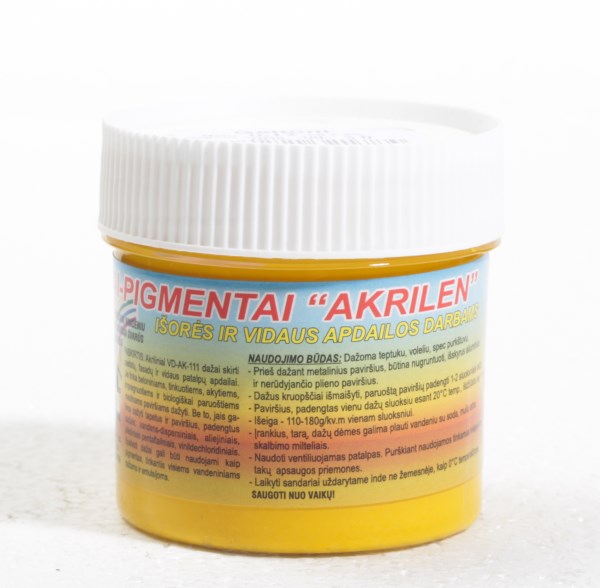 Dažai - pigmentai akriliniai geltoni 120 g