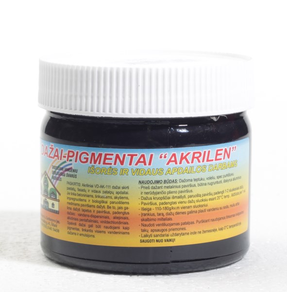 Dažai - pigmentai akriliniai juodi 350 g