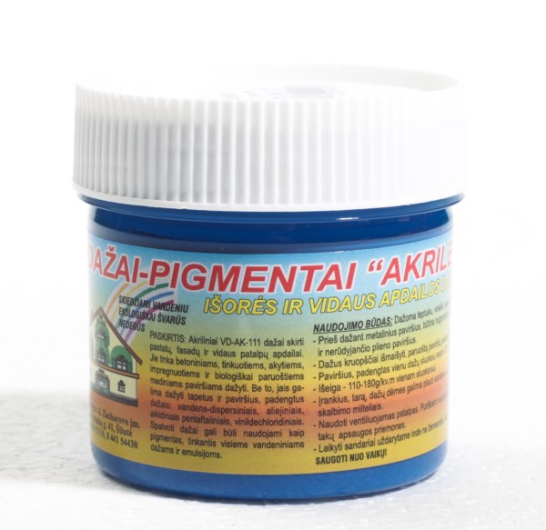 Dažai - pigmentai akriliniai mėlyni 120 g