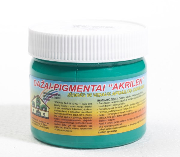 Dažai - pigmentai akriliniai žali 350 g