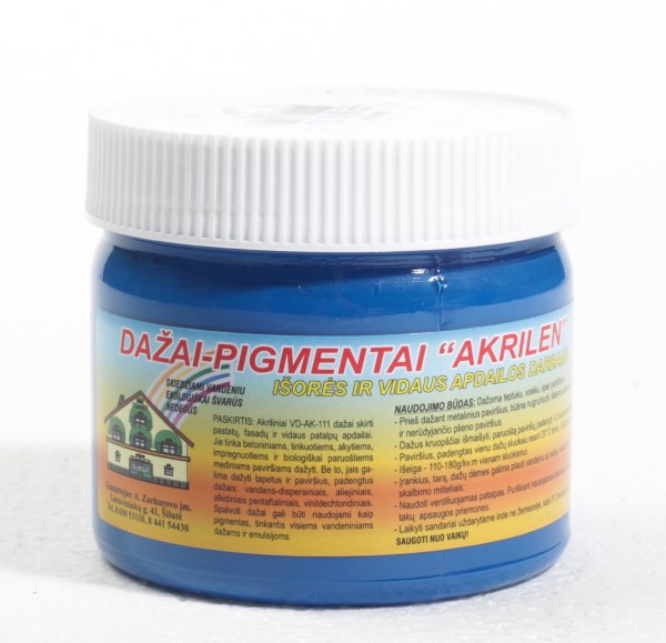 Dažai - pigmentai akriliniai mėlyni 350 g