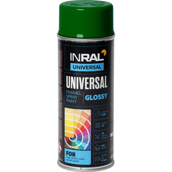 Dažai aerozoliniai universalūs  INRAL RAL6005 400 ml