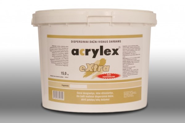Dažai vidaus darbams matiniai Acrylex-Extra 15 kg
