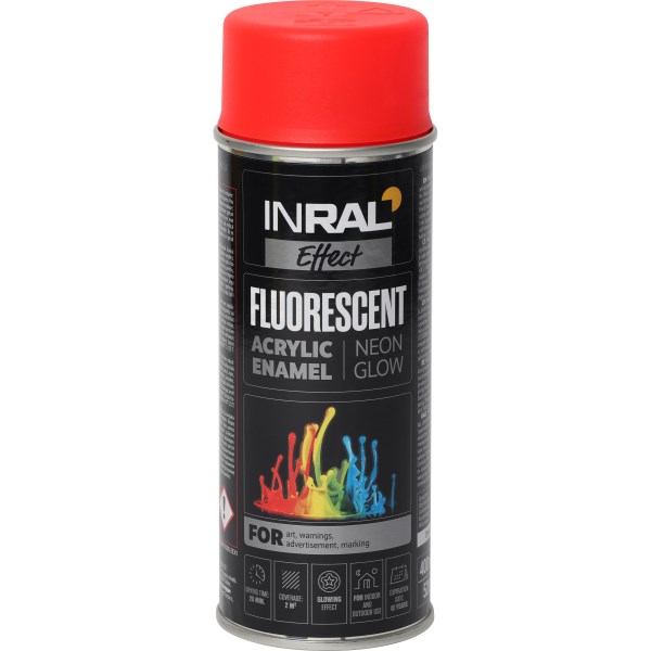 Dažai aerozoliniai INRAL FLOROSENT raudoni 400 ml