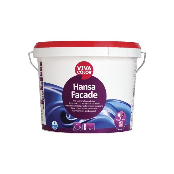 Dažai fasadiniai visiškai matiniai VIVACOLOR HANSA FASADE LC 0,9 l