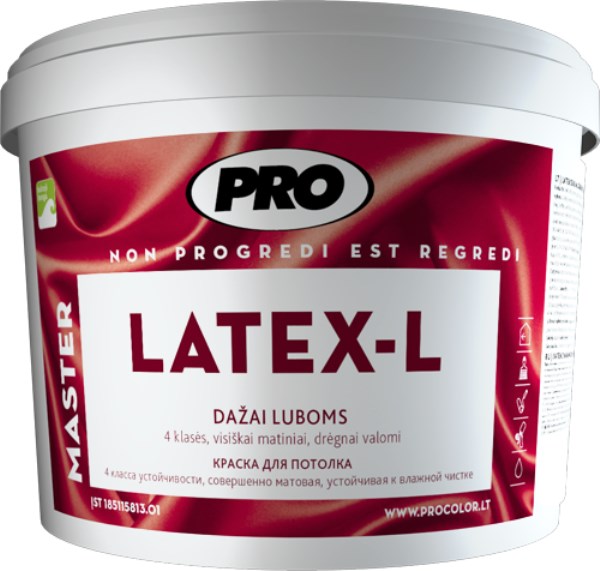 Dažai visiškai matiniai luboms PRO Latex-L 1 l