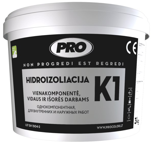 Hidroizoliacija vienakomponentė kaučiukinė PRO K1 5 kg