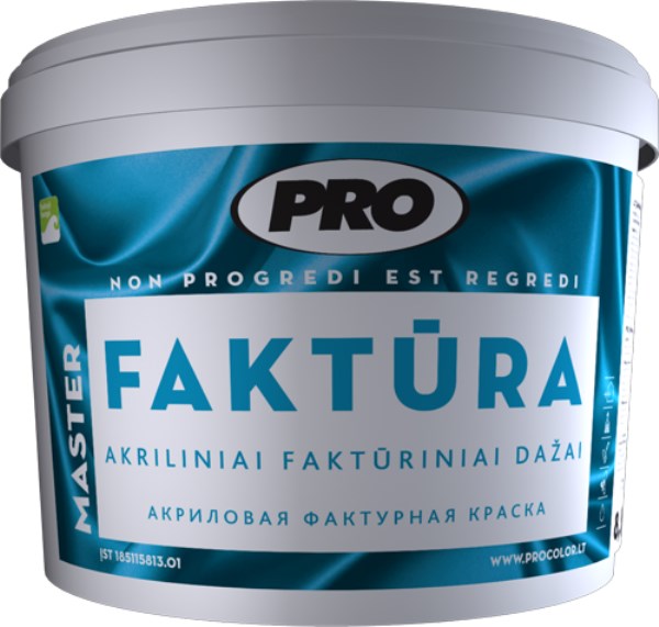 Dažai dispersiniai faktūriniai FAKTŪRA 800 7,5 kg 5 l PRO