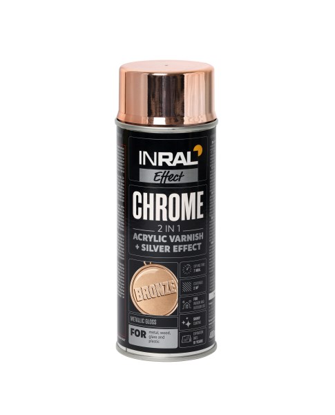 Lakas aerozolinis akrilinis INRAL CHROME varinis 400 ml