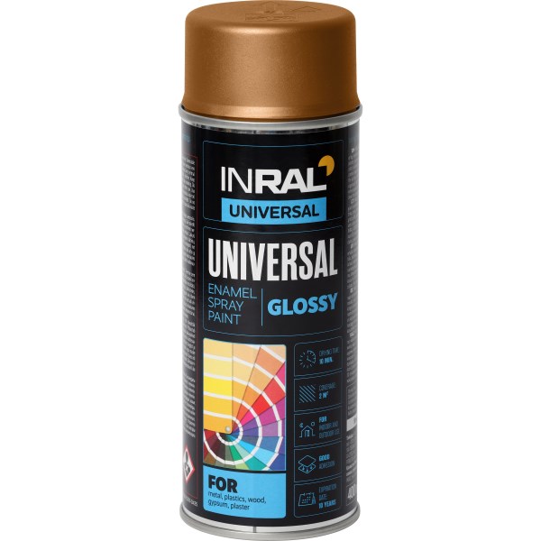 Dažai aerozoliniai universalūs  INRAL RAL8029 400 ml