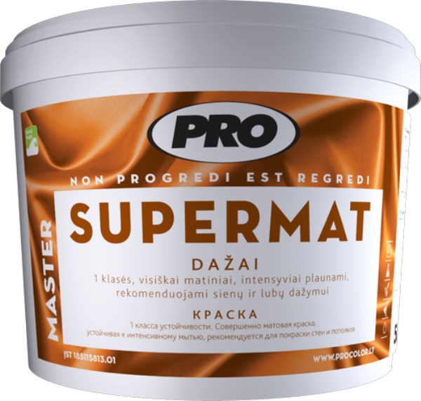 Dažai visiškai matiniai PRO Supermat 5 l