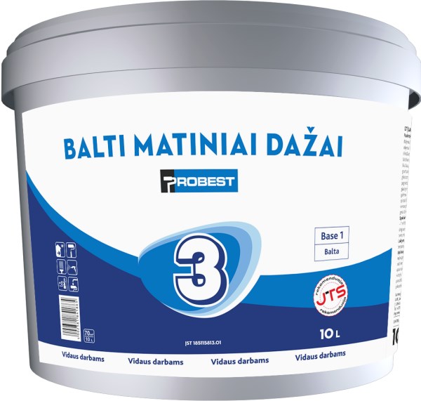 Dažai balti matiniai Probest 3 10 l