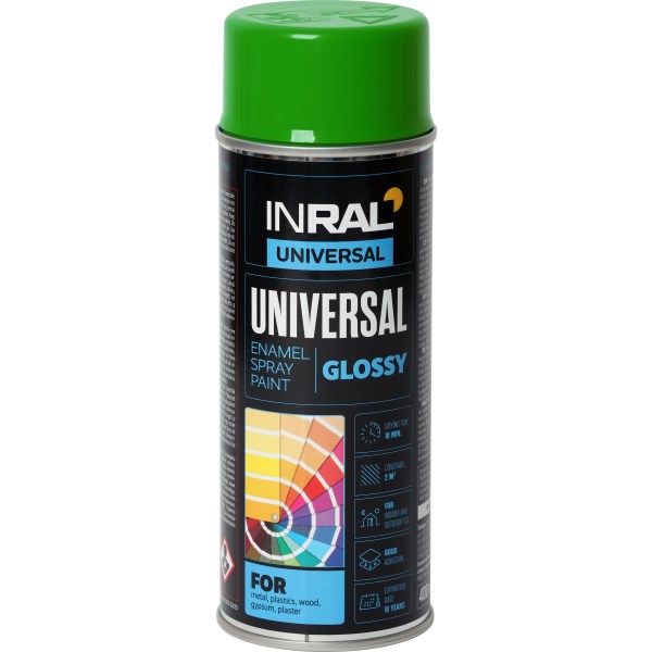 Dažai aerozoliniai universalūs  INRAL RAL6029 400 ml