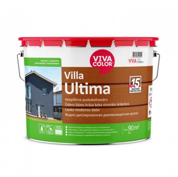 Dažai matiniai medienai Vivacolor Villa-Akva Ultima VC 9 l