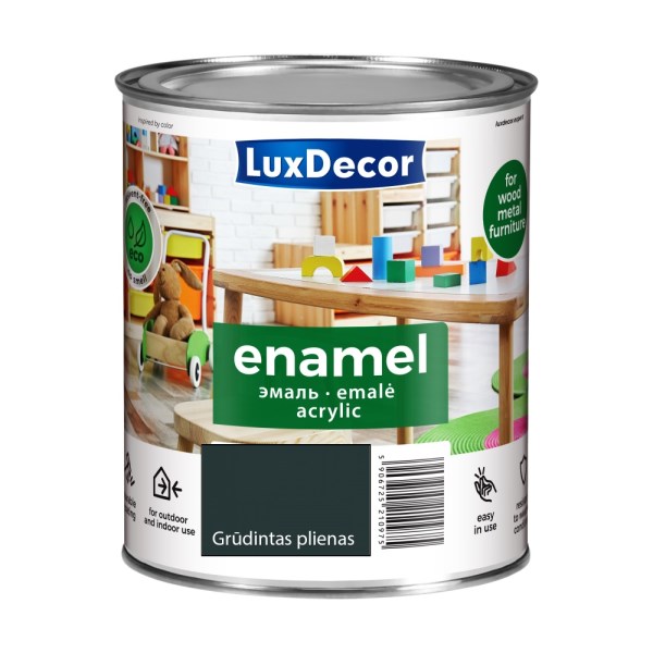 Akrilinė emalė LuxDecor blizgi, grūdintas plienas 0,75l