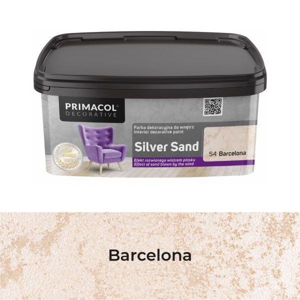 Dažai struktūriniai PRIMACOL DECOR Silver Sand 1L (barcelona) S4