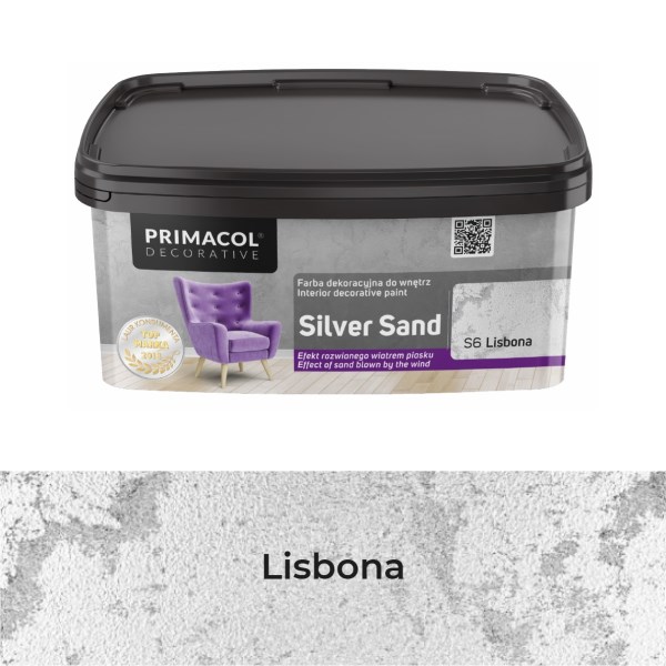 Dažai struktūriniai PRIMACOL DECOR Silver Sand 1L (lisabona)S6