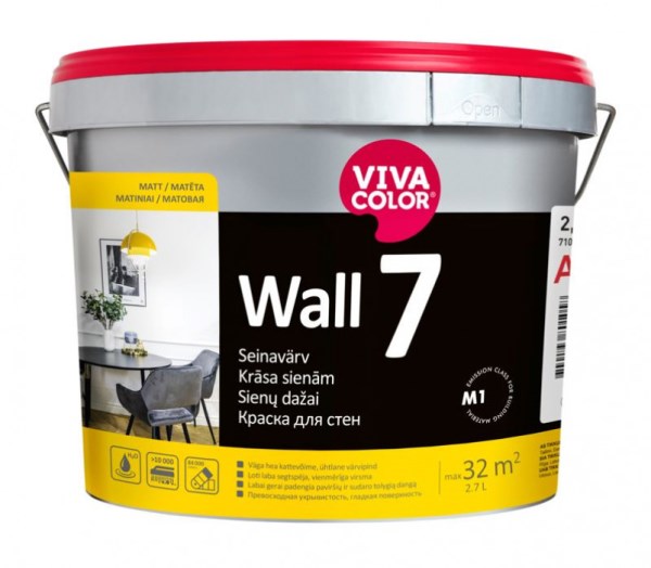 Dažai matiniai VIVACOLOR WALL 7 C 2,7 l