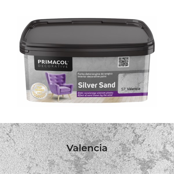 Dažai struktūriniai PRIMACOL DECOR Silver Sand 1L (valencia)S7