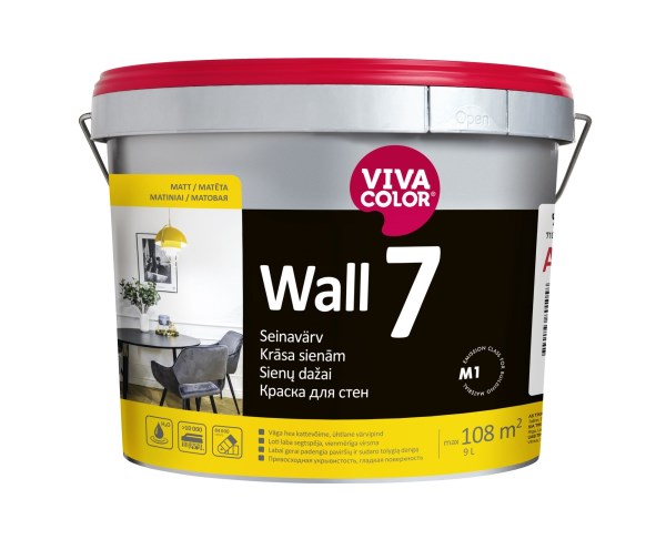 Dažai matiniai VIVACOLOR WALL 7 C 9 l