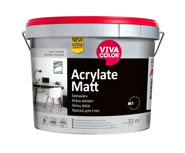 Dažai matiniai sienoms VIVACOLOR ACRYLATE MATT A 2,7 l