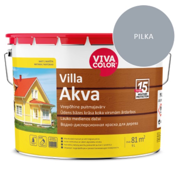 Dažai Vivacolor Villa-Akva 7040 šv.pilk.9L