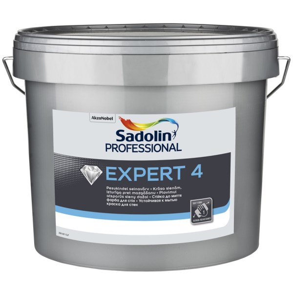 Dažai sienų visiškai matiniai Sadolin PROFESSIONAL Expert-4 BW balti 2,5 l